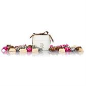 Cocoture Chokoladekugler i Lysebrun, Pink & Stålgrå i hvid Giftselection 250 g